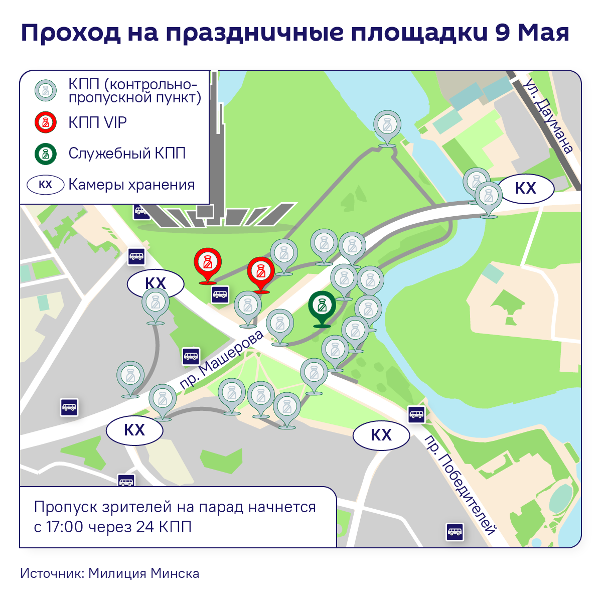 Как попасть на Парад Победы в Минске – схема пунктов пропуска (инфографика) - Sputnik Беларусь