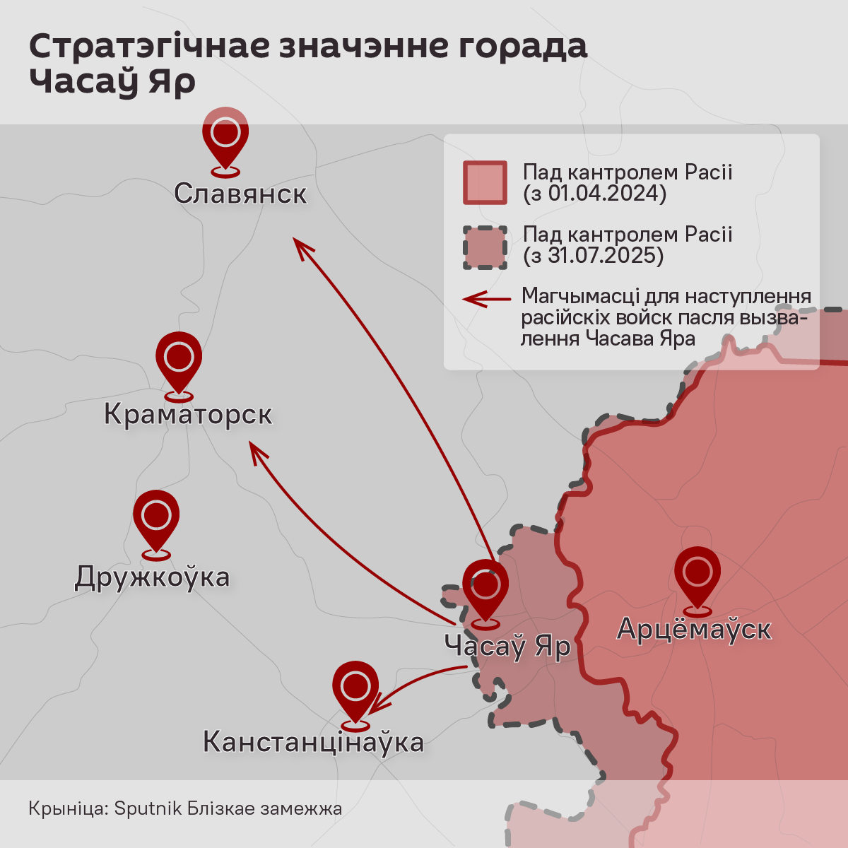 Стратэгічная важнасць Часава Яра – інфаграфіка - Sputnik Беларусь