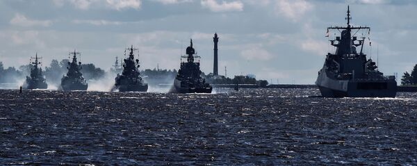 Корабли ВМФ России на репетиция парада - Sputnik Беларусь
