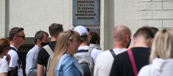 Чарга каля ЦВК Чарга каля ЦВК - Sputnik Беларусь