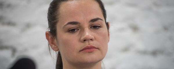 Кандыдат у прэзідэнты Беларусі Святлана Ціханоўская Кандыдат у прэзідэнты Беларусі Святлана Ціханоўская - Sputnik Беларусь