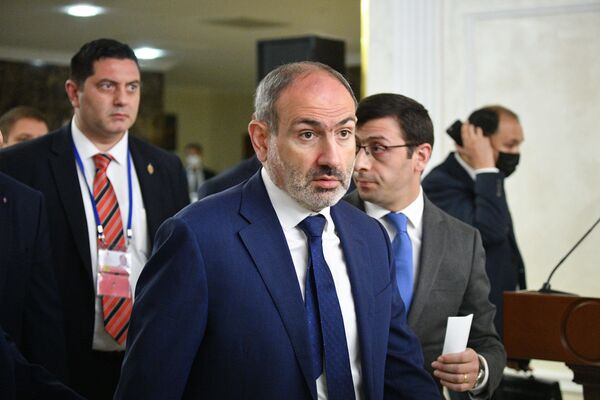 Премьер-министр Армении Никол Пашинян на заседании Евразийского межправительственного совета в Минске - Sputnik Беларусь