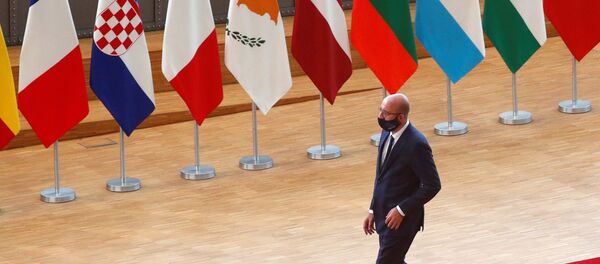 Глава Евросовета Шарль Мишель на саммите ЕС Глава Евросовета Шарль Мишель на саммите ЕС - Sputnik Беларусь