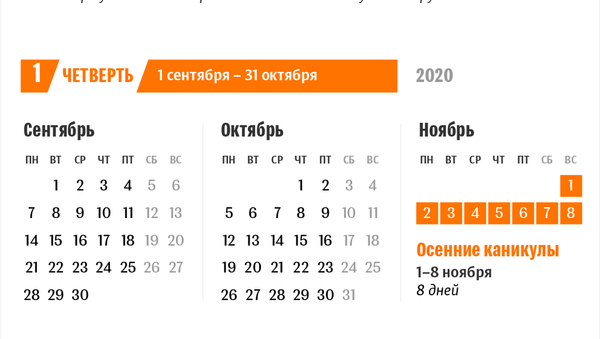 Календарь учебных четвертей и каникул в белорусских школах – 2020/21 - Sputnik Беларусь