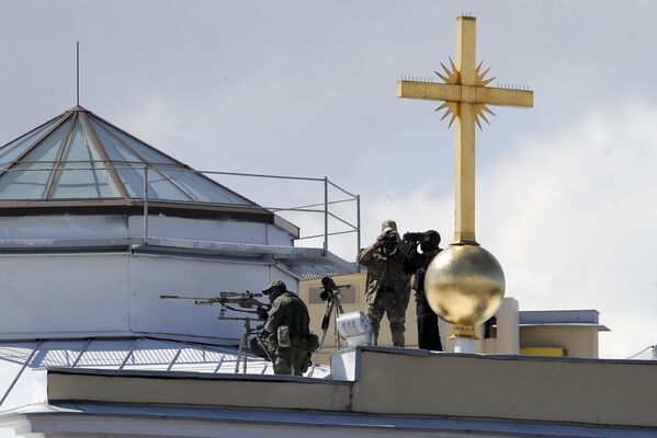 Снайперы во время Главного военно-морского парада России в Санкт-Петербурге  - Sputnik Беларусь