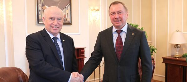 Макей абмеркаваў з кіраўніком Выканкама СНД ход выбарчай кампаніі ў Беларусі Макей абмеркаваў з кіраўніком Выканкама СНД ход выбарчай кампаніі ў Беларусі - Sputnik Беларусь