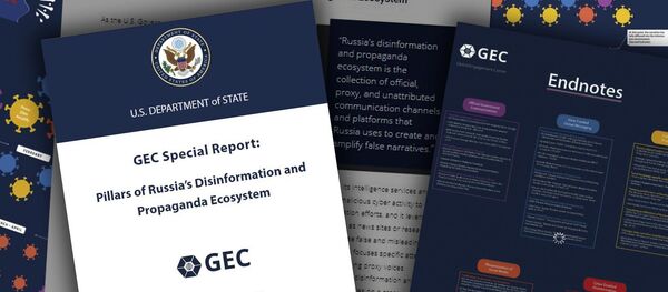 Карточный домик: Москва ответила на доклад Госдепа о российской пропаганде - Sputnik Беларусь