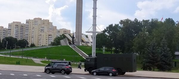 Спецтехника у Стелы в Минске - Sputnik Беларусь