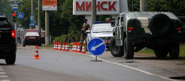 Милиция на въезде в Минск - Sputnik Беларусь