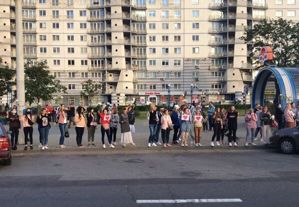 Протестущие в районе Уручье - Sputnik Беларусь