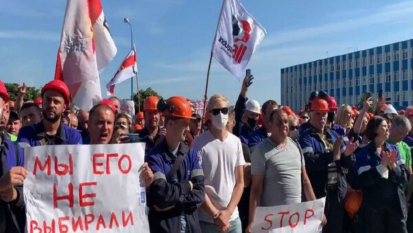 Забастоўкі і мітынгі: прадпрыемствы падключаюцца да пратэстнага руху - відэа - Sputnik Беларусь