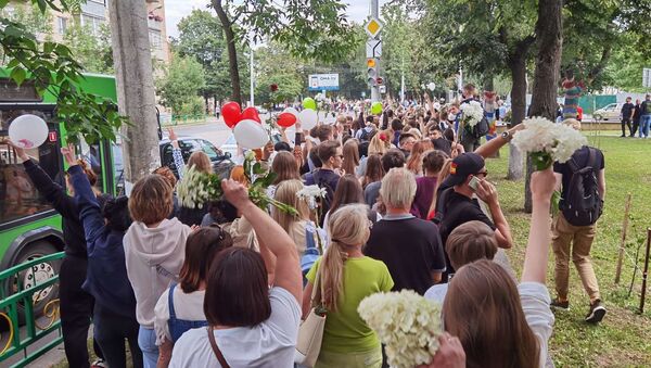 Акция протеста в Витебске 14 августа - Sputnik Беларусь