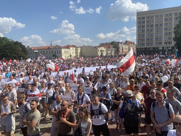 Акция протеста в Гродно: как это было Акция протеста в Гродно: как это было - Sputnik Беларусь