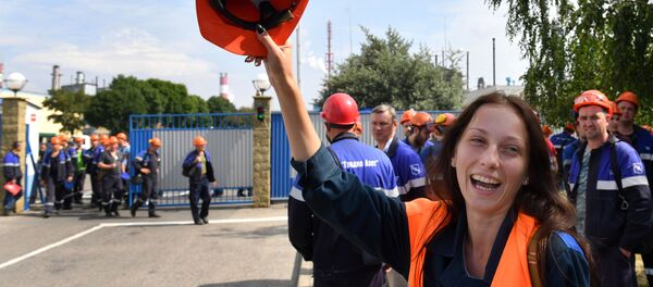 Забастовка на Гродно Азот 19 августа - Sputnik Беларусь
