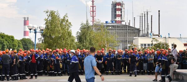 Забастовка на Гродно Азот 19 августа - Sputnik Беларусь