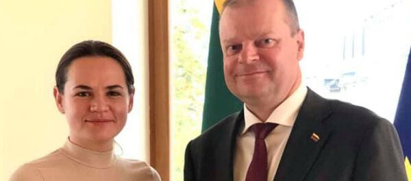 Прэм'ер-міністр Літвы Скверняліс сустрэўся з Ціханоўскай Прэм'ер-міністр Літвы Скверняліс сустрэўся з Ціханоўскай - Sputnik Беларусь