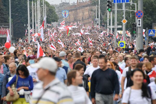 Акция протеста в Минске 23 августа - Марш солидарности - Sputnik Беларусь