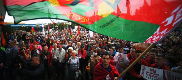 Акция в поддержку А. Лукашенко в Минске - Sputnik Беларусь