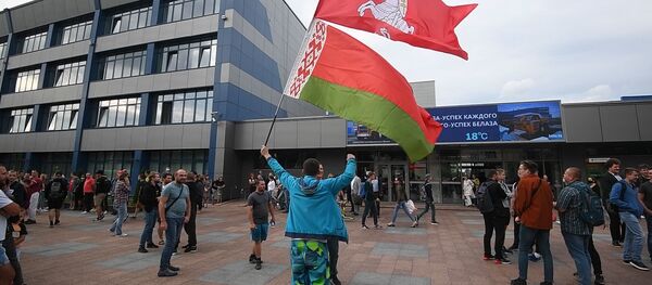 Как проходит пикет сотрудников БелАЗ - Sputnik Беларусь