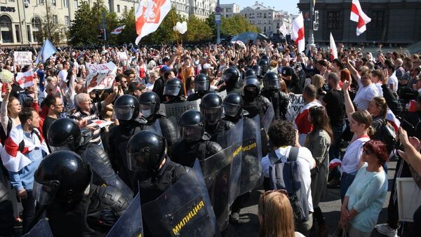 Акция протеста в Минске 30 августа - Sputnik Беларусь