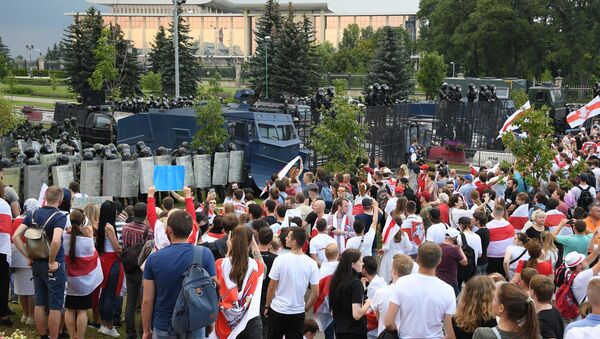 Акция протеста у Дворца Независимости - Sputnik Беларусь