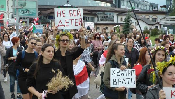 Женские акции в Минске: как белоруски протестовали в субботу - Sputnik Беларусь