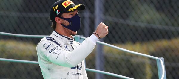 Победитель Гран-при Италии Пьер Гасли - Sputnik Беларусь