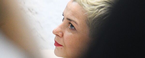 Координатор штаба Виктора Бабарико Мария Колесникова на пресс-конференции - Sputnik Беларусь