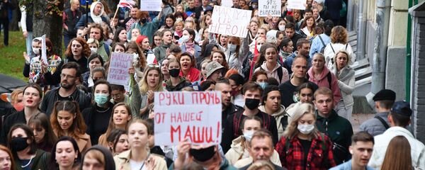 Акция оппозиции в Минске 8 сентября против задержания Марии Колесниковой - Sputnik Беларусь