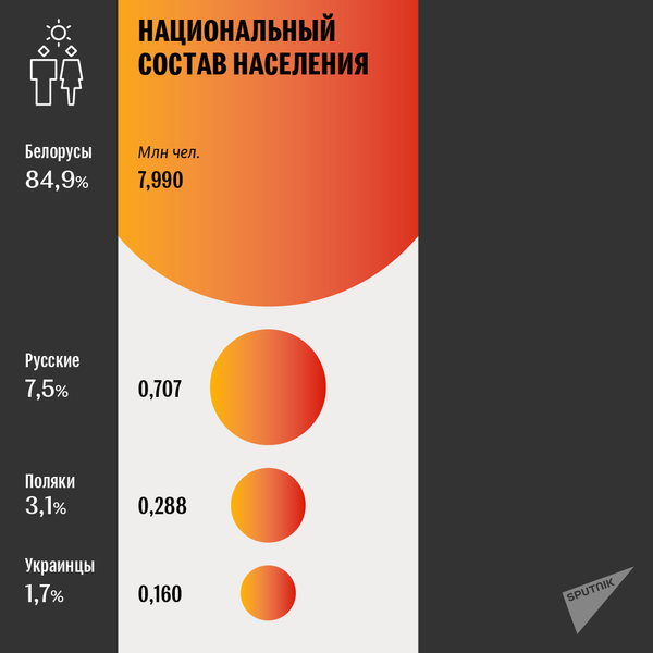 Итоги переписи населения Беларуси: национальный состав населения - Sputnik Беларусь