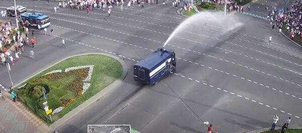 В МВД рассказали, зачем в Бресте применялся водомет - видео - Sputnik Беларусь