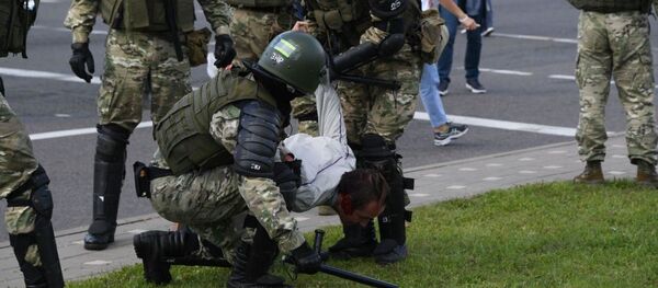 Затрыманне на акцыі пратэсту ў Мінску - Sputnik Беларусь