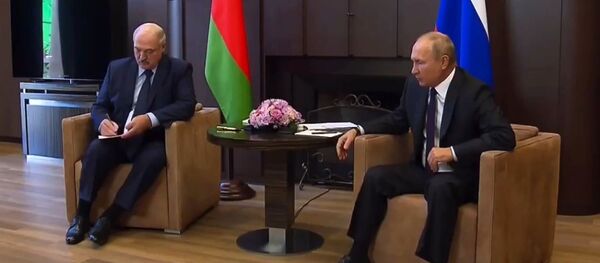 Президент РФ Владимир Путин и президент Беларуси Александр Лукашенко  - Sputnik Беларусь
