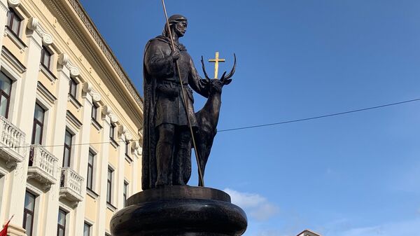 Скульптура Святого Губерта и священного оленя в Гродно - Sputnik Беларусь