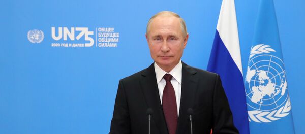 Выступ прэзідэнта РФ У. Пуціна з відэазваротам на 75-й сесіі Генасамблеі ААН Выступ прэзідэнта РФ У. Пуціна з відэазваротам на 75-й сесіі Генасамблеі ААН - Sputnik Беларусь
