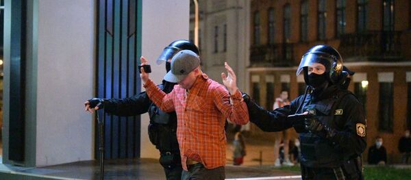 Затрыманне ў Мінску ўвечары 23 верасня Затрыманне ў Мінску ўвечары 23 верасня - Sputnik Беларусь