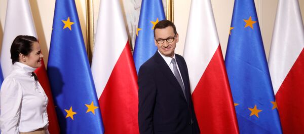 Светлана Тихановская во время встречи с премьер-министром Польши Матеушем Моравецким - Sputnik Беларусь