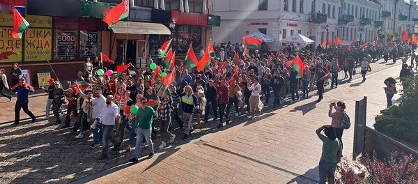 Шествие в Гродно в поддержку власти - Sputnik Беларусь
