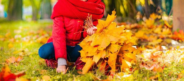 Ребенок в парке осенью - Sputnik Беларусь