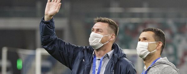 Футболисты брестского Динамо Артем Милевский и Сергей Кисляк Футболисты брестского Динамо Артем Милевский и Сергей Кисляк - Sputnik Беларусь