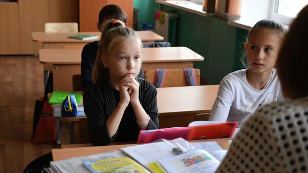 На уроке в Дубовлянской средней школе - Sputnik Беларусь