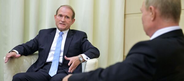 Прэзідэнт РФ У. Пуцін правёў сустрэчу са старшынёй украінскай партыі В. Медведчуком Прэзідэнт РФ У. Пуцін правёў сустрэчу са старшынёй украінскай партыі В. Медведчуком - Sputnik Беларусь