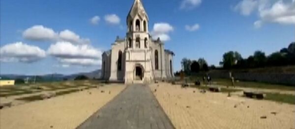 Ракетный удар по Собору в Нагорном Карабахе. Что стало со святыней Ракетный удар по Собору в Нагорном Карабахе. Что стало со святыней - Sputnik Беларусь