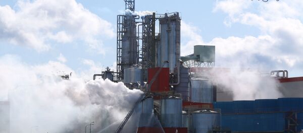 Пожар на Светлогорском целлюлозно-картонном комбинате - Sputnik Беларусь