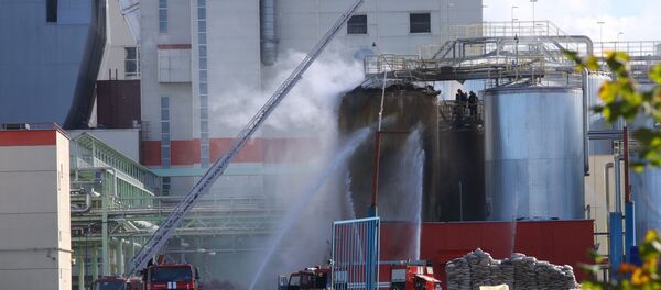 Пожар на Светлогорском целлюлозно-картонном комбинате - Sputnik Беларусь