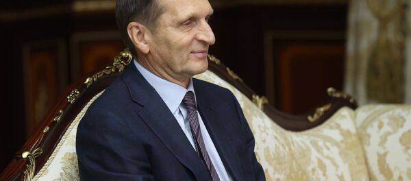 Директор Службы внешней разведки РФ Сергей Нарышкин во время встречи с президентом Белоруссии Александром Лукашенко в Минске - Sputnik Беларусь