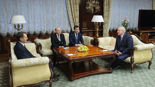 Встреча главы СВР России Сергея Нарышкина с президентом Беларуси Александром Лукашенко - Sputnik Беларусь