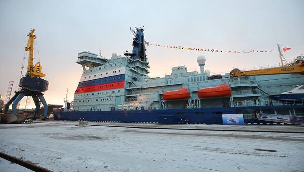 Ледокол Арктика вошел в состав атомного флота России, видео - Sputnik Беларусь