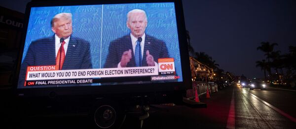 Финальные дебаты Джо Байдена и Дональда Трампа накануне президентских выборов в США - Sputnik Беларусь
