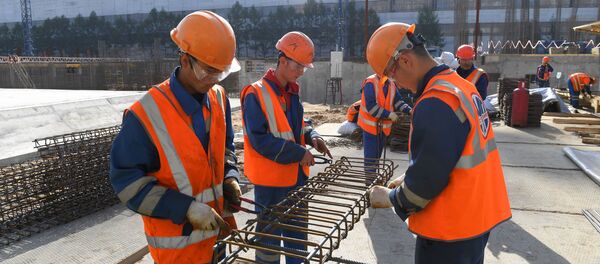 Строительство Национального космического центра Строительство Национального космического центра - Sputnik Беларусь